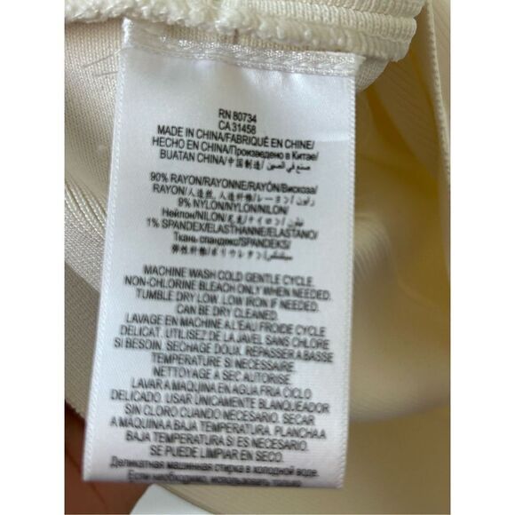 BCBGMAXAZRIA Alexa Bandage Skirt Stretch Ribbed Gardenia White Women's Size XS - Picture 5 of 5